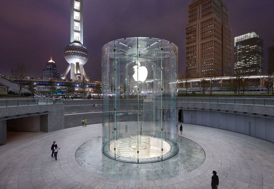 上海 Apple Store 的地下入口。图片来自 idesignarch