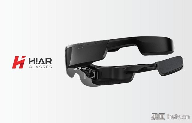 图为HiAR Glasses的最新外观与产品LOGO