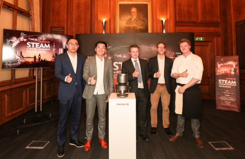 九阳造出了全球独一无二的蒸汽饭煲在伦敦发布震撼世界