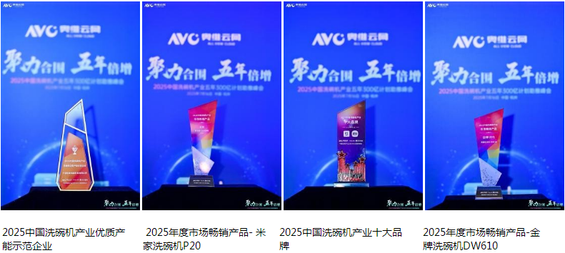 聚焦智造实力，轻美电器斩获2025洗碗机产业三项大奖